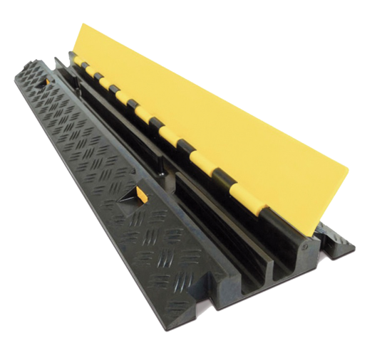 Passage de câble clipsable 1 m. - protection 12 t. - 2 canaux, Y-BK