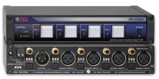 Sélecteur audio numérique - RDL HR-DSX4