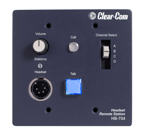 Poste fixe - Clear-Com HB-704