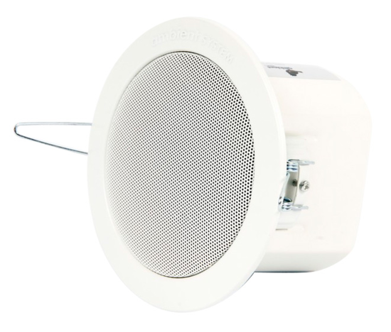 Plafonnier EN 54-24 avec capot, 6W/100V, diam 10cm - AM-ABT-S106