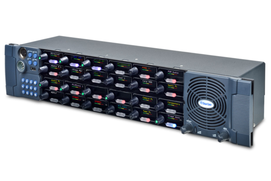 V-Series New Iris panel 2RU 24 Rotary XLR5 Clearcom