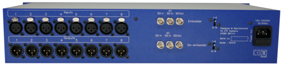 Embedder/desembedder 2U, 8 In / 8 Out XLR analog. - CTP