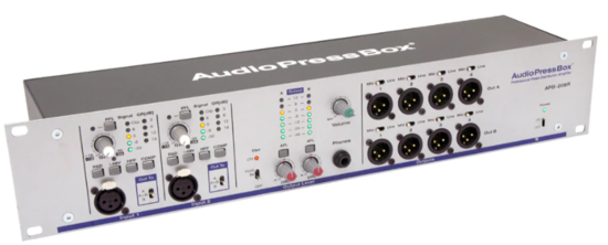 Boitier de presse actif rackable 2xIn/ 8xOut XLR/ 4xLink, APB