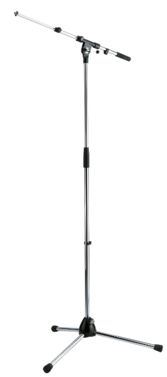 Pied de micro + perche Chrome - K&M 21090-300-02