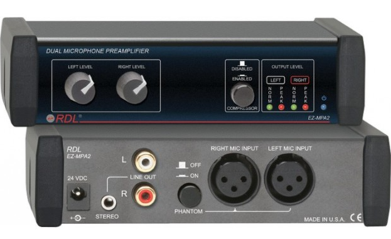 Double préamplificateur microphone - RDL EZ-MPA2X