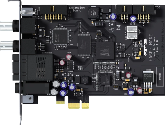 Interface audio PCIe, 128 canaux, 192 kHz, MADI - RME