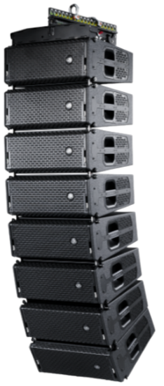 Line Array amplifié, 2 voies, 3000Wrms, dispersion H. 100° 