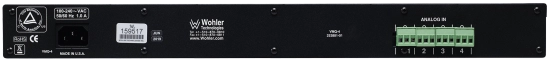 Moniteur audio 4 entrée niveau ligne, 19 1U Wohler