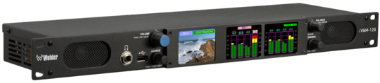 Moniteur 1U Audio/Video 3 écrans, 16CH, 2 In 12G/3G/HD/SD-SDI Wohler