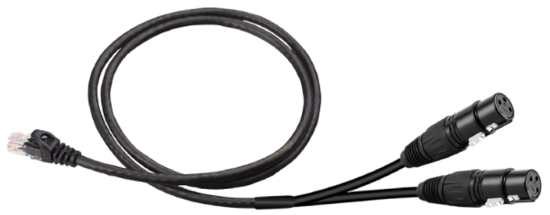 Adapt. RJ45 vers XLR3F entrée ligne stéréo 3m AxelTech