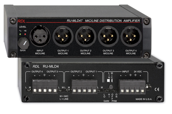 Amplificateur de distribution Micro/Ligne - RDL RU-MLD4T