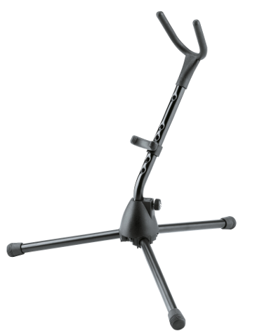 Support métallique pour saxophone soprano courbe - noir