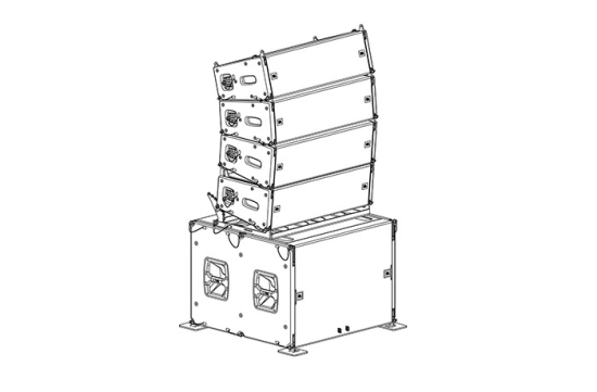 Base métallique pour poser 8 VTX-A8 au sol - Angles réglables