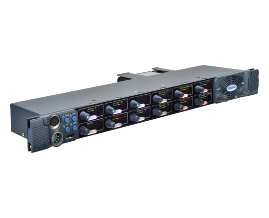 V-Series New IrisX panel 1RU 12 rotary XLR4 Clearcom