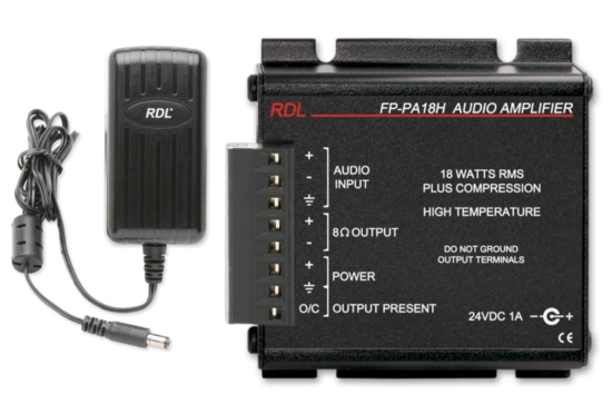 Amplificateur Audio Mono 18 W - RDL FP-PA18HX