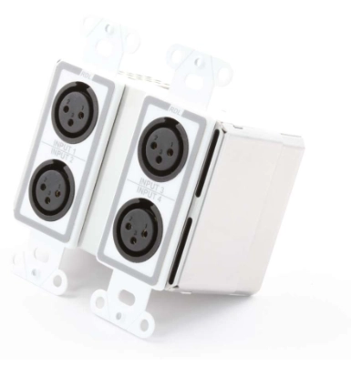 Interface Dante murale bidirectionnelle Mic/Line 4x2 RDL DD-BN40