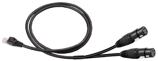 Adapt. RJ45 vers XLR3F entrée ligne stéréo 3m AxelTech