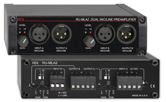 Préamplificateur double Micro/Ligne - RDL RU-MLA2