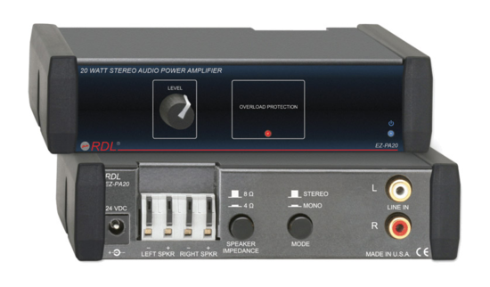 Amplificateur Audio stereo 20 W - RDL EZ-PA20X