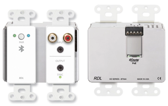 Interface murale Dante / Bluetooth, minijack et RCA - blanc - RDL