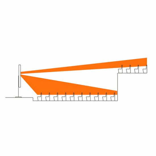 Colonne active 32x100W installation fixe - DANTE 1xRJ45 - WH