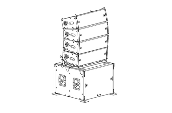 Base métallique pour poser 8 VTX-A8 au sol - Angles réglables