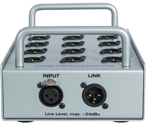 Boitier de presse portable passif 1xIn/12xOut XLR, AudioPressBox