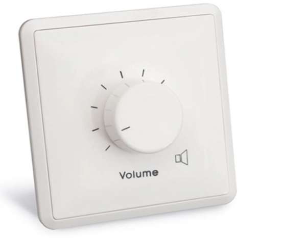 Contrôleur mural de volume par 10 pas de 3dB - max 6W/100V