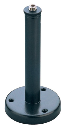 221/A - Socle à visser K&M noir avec filetage 3/8