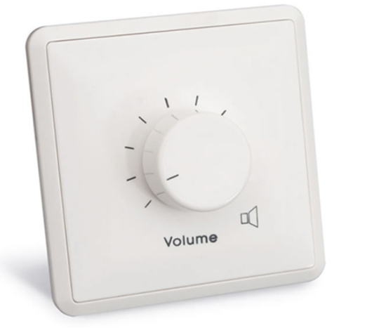 Contrôleur mural de volume par 10 pas de 3dB - max 6W/100V