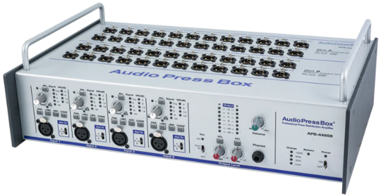 Boitier de presse portable 4xIn/48xOut XLR, AudioPressBox