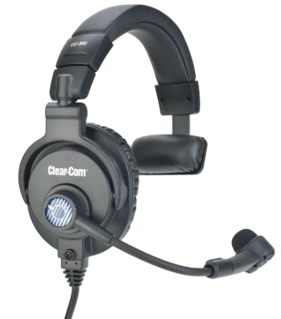 Combiné micro/casque 1 oreillette Clear-Com, switch PTT-400, XLR7F 