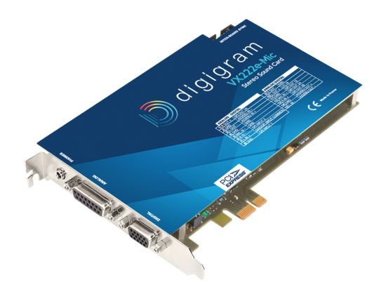NS - Carte son PCIe stereo, prise casque et micro Digigram
