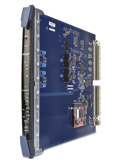 Carte audio DANTE gérant jusqu'à 64 ports Clearcom