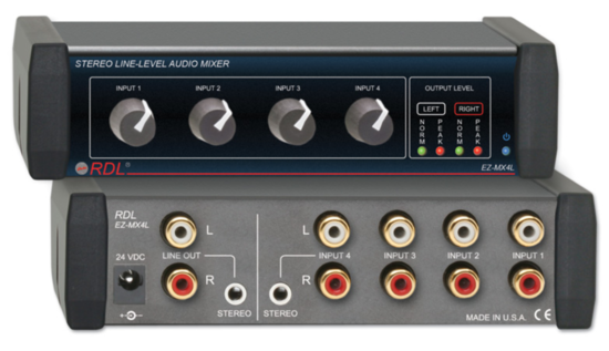 Mélangeur 4 canaux niveau ligne - RDL EZ-MX4LX