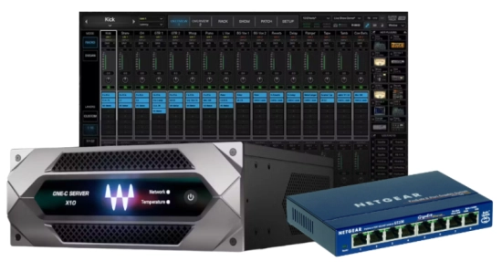 Pack Serveur SG ONE-C + Switch + Cat6 + 1 an Waves Essential