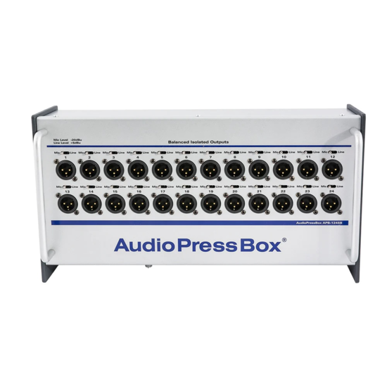 Boitier de presse portable 24 Out, AudioPress