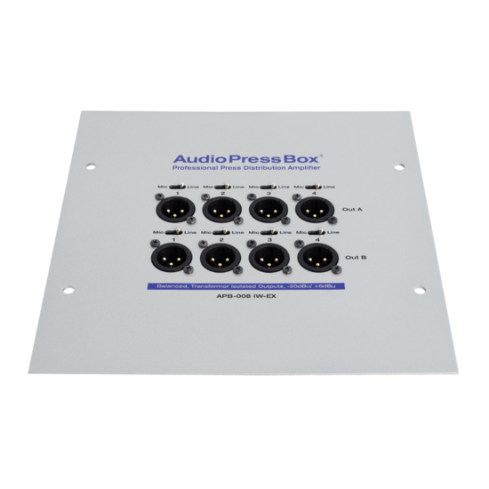 Expander encastrable 2xLink In/2x4 Out XLR, AudioPressBox