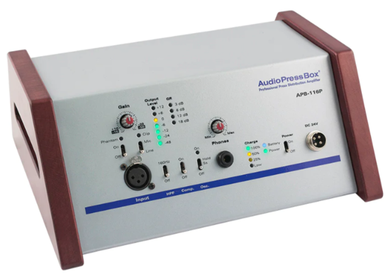 Boitier de presse portable premium 1xIn/16xOut XLR, AudioPress