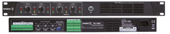 Amplificateur 4x150 W / 4 Ohms - 4x90 W / 8 Ohms - WORK PA1254
