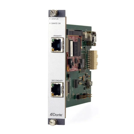 Carte Dante 64 canaux Calrec