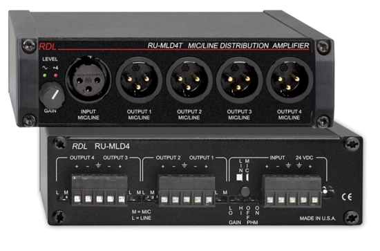Amplificateur de distribution Micro/Ligne - RDL RU-MLD4T
