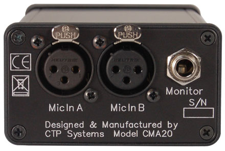 Double preampli micro sortie AES BNC, Alim 12V fournie, CTP