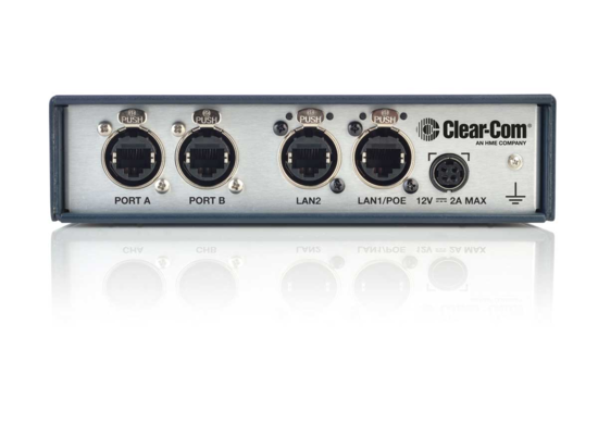Interface audio sur IP 2 canaux 4 Fils et RS422 - ClearCom LQ-4W2