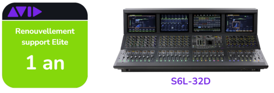 Renouvellement support Elite Live de 1 ans pour S6L-32D