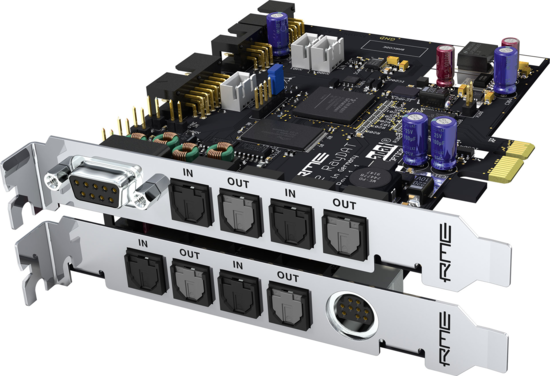 Interface audio PCIe, 72 canaux, 192 kHz, ADAT, AES