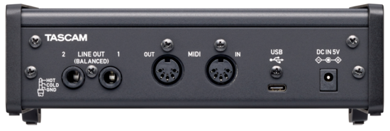 Interface audio USB, 2 entrées 2 sorties Tascam