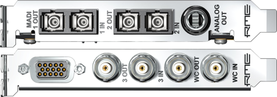 Interface audio PCIe, 390 canaux, 192 kHz, FX, MADI - RME