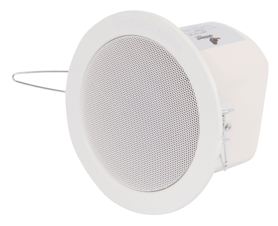 Plafonnier EN 54-24 avec capot, 6W/100V, diam 13cm - AM-ABT-S136