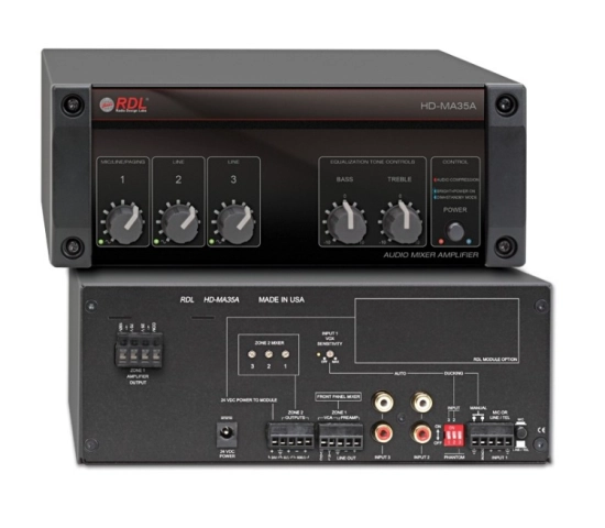 Amplificateur/Mélangeur 35 W - RDL HD-MA35AX